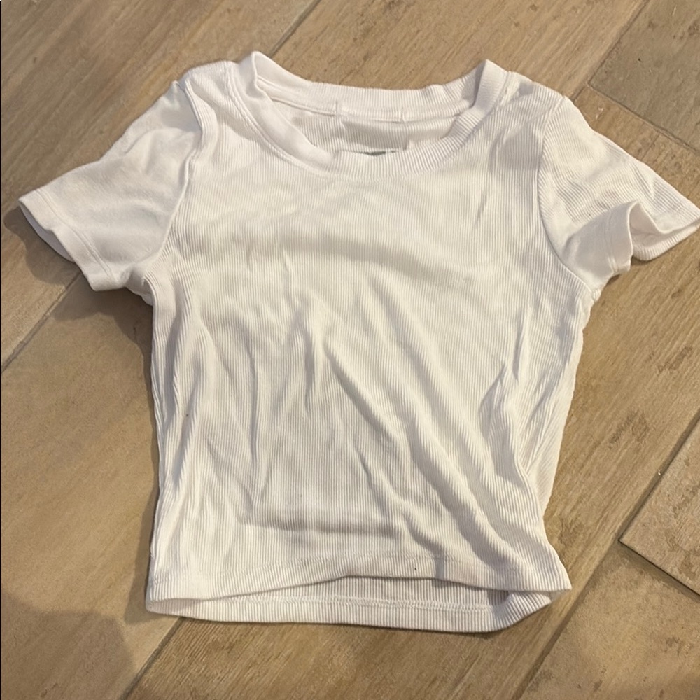 Classic White Ribbed Girls’ Katie J Top